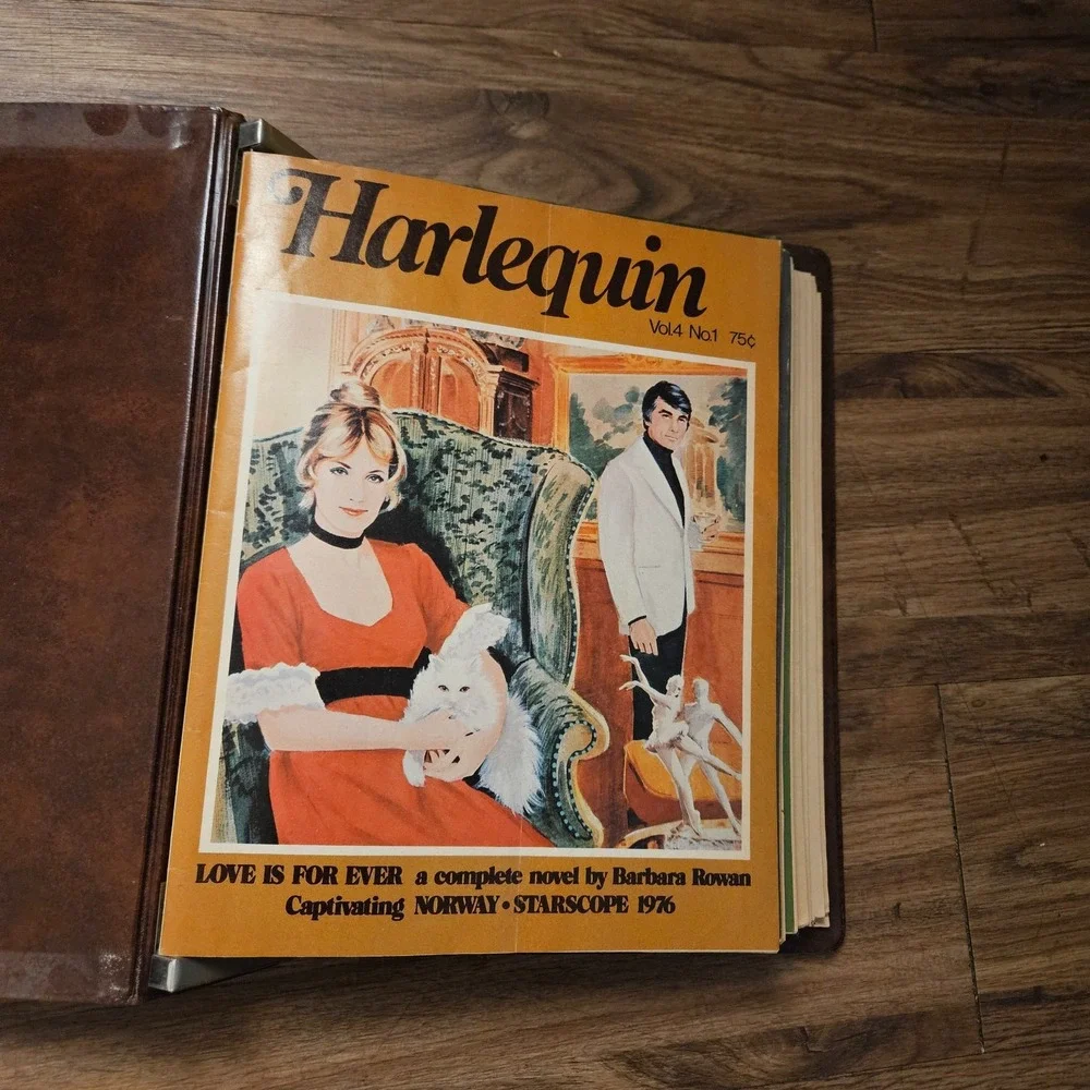 Vintage Lot 70s Harlequin Romance Magazines Women Compilation Binder Collectible